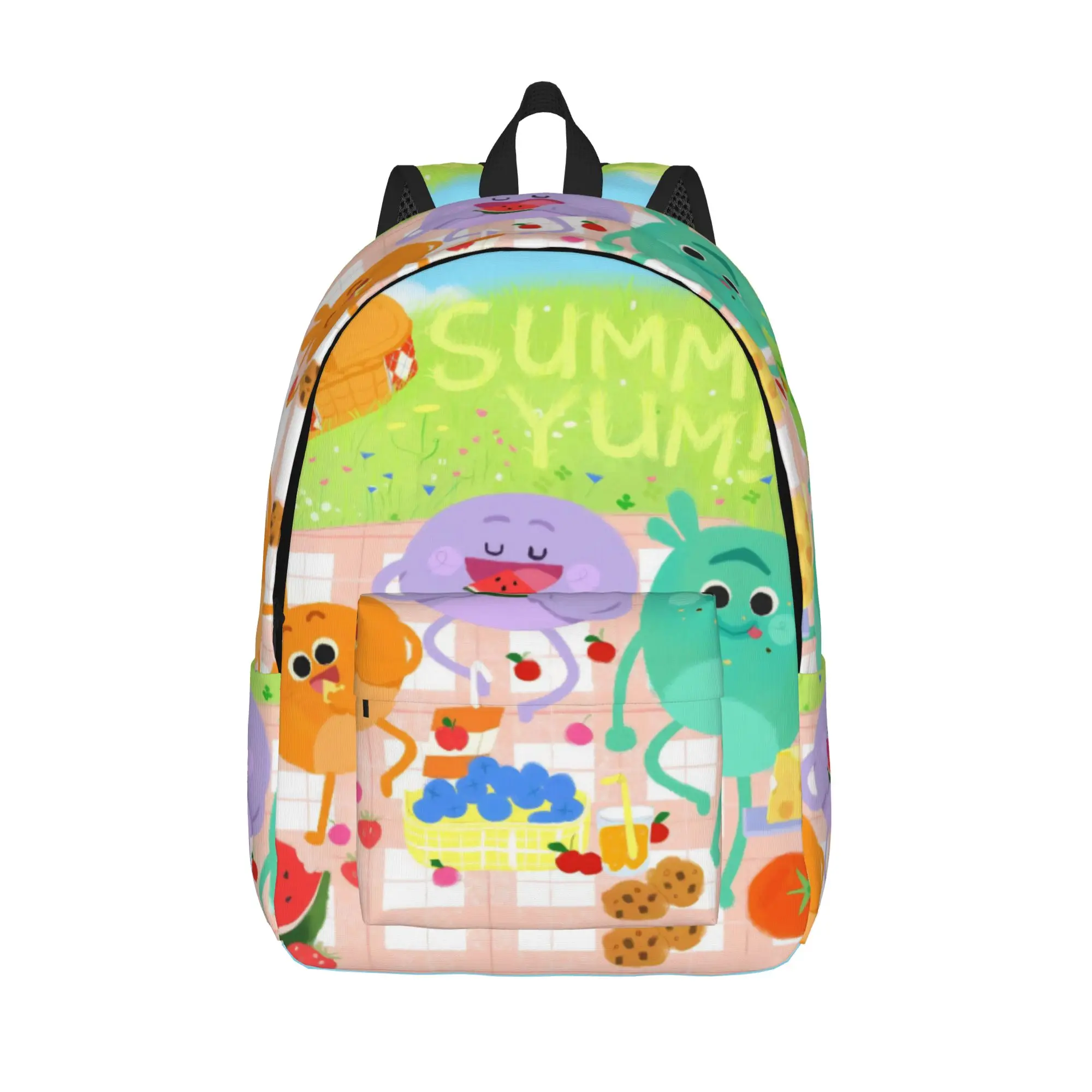 Bumbles Educational Cartoon Nums Backpack for Men Women Casual High School Business Daypack Summer Yum Laptop Canvas Bags Gift