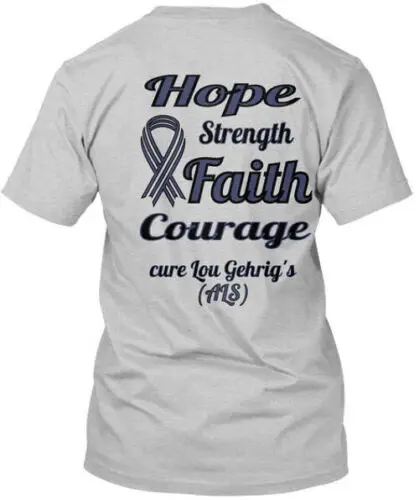 

Als- Lou Gehrigs Awareness T-Shirt Made in the USA Size S to 5XL