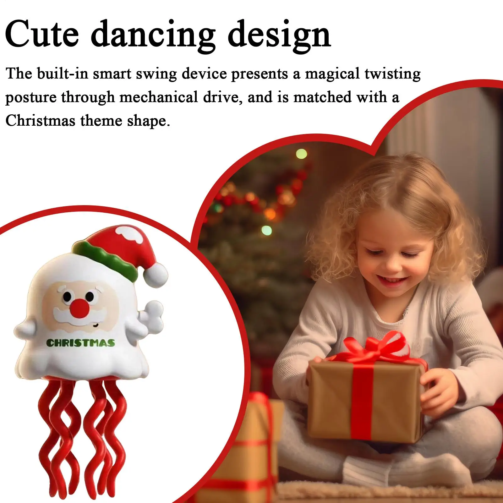 Nakręcana Tańcząca Ośmiornica, Świąteczne Zabawki Sensoryczne dla Niemowląt i Małych Dzieci, Interaktywne Zabawki Edukacyjne na Prezent na Wielkanoc, Urodziny lub jako Upominek na Przyjęcie