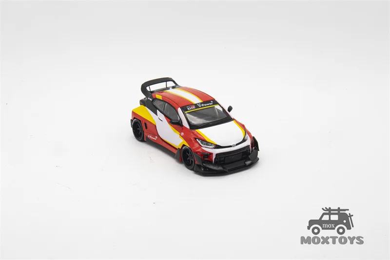 Pop Race 1:64 GTI MK2 PANDEM GR YARIS Type-R FL5 YellowRed Diecast Model Car