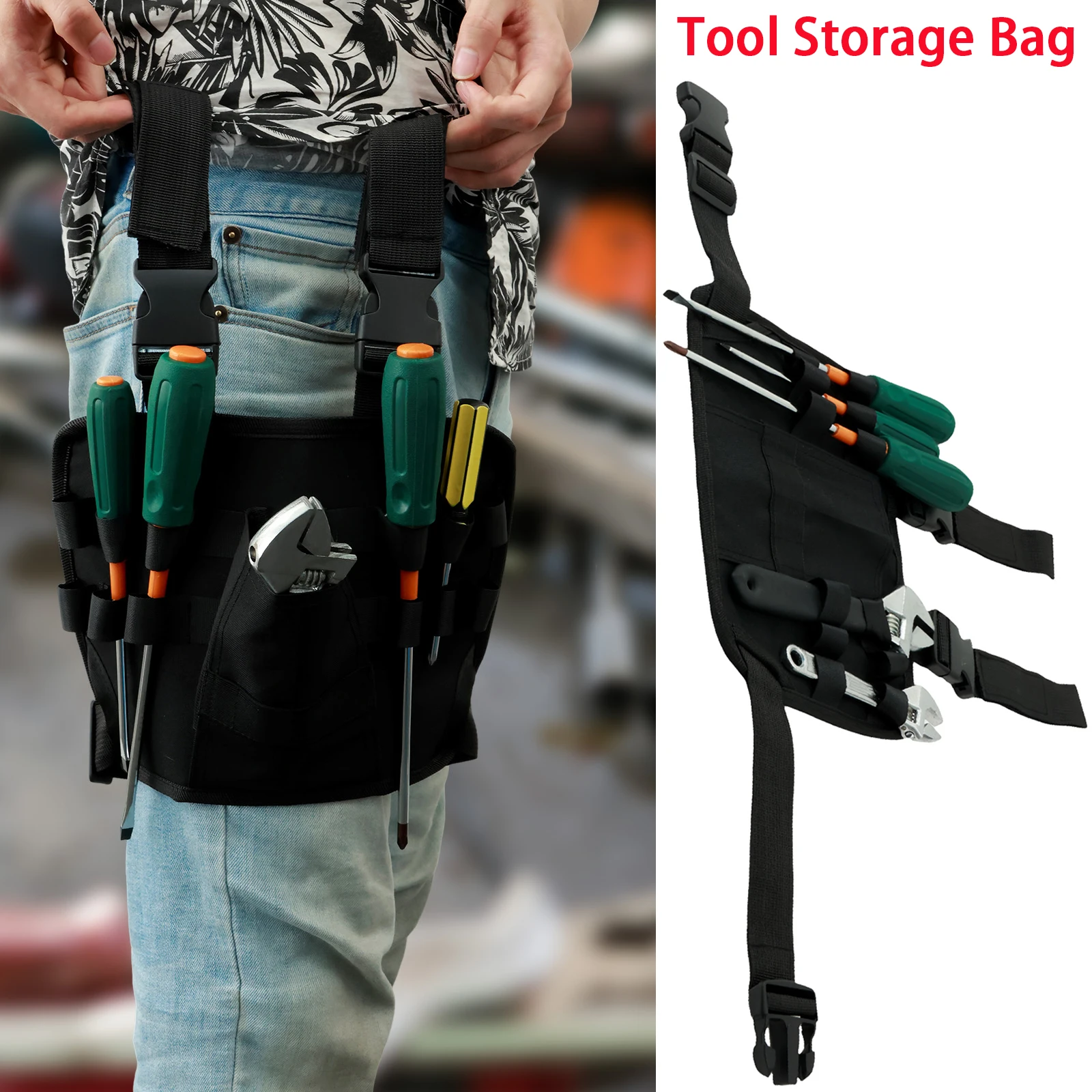 Tool Pouch for Leg Multifunctional Tool Storage Bag Electrician Toolkit Drill Leg Bag Wrench Screwdriver Tool Bags Organizer