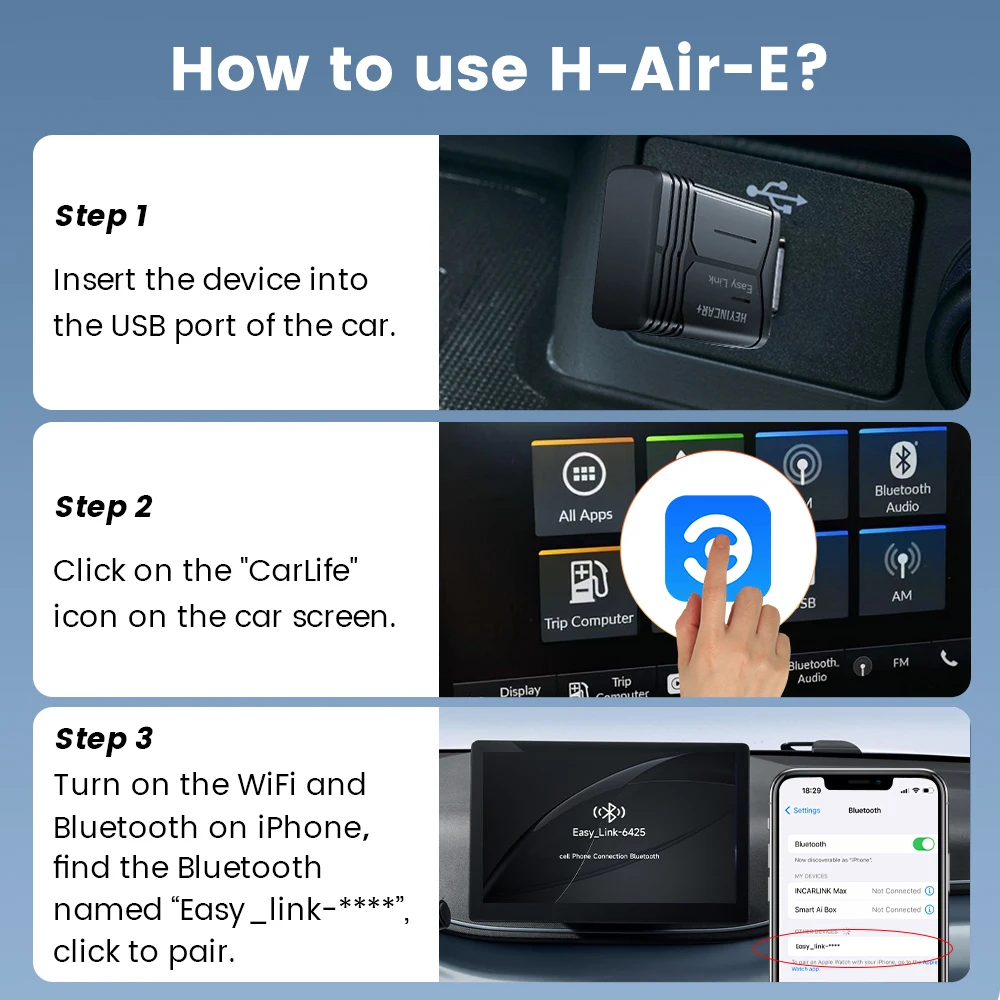 HEYINCAR Baidu Carlife to Wireless Carplay Smart Box for Hyundai Kia Toyota Honda eNS1 eNP1 CRV HRV URV map navigation spotify - Image 5