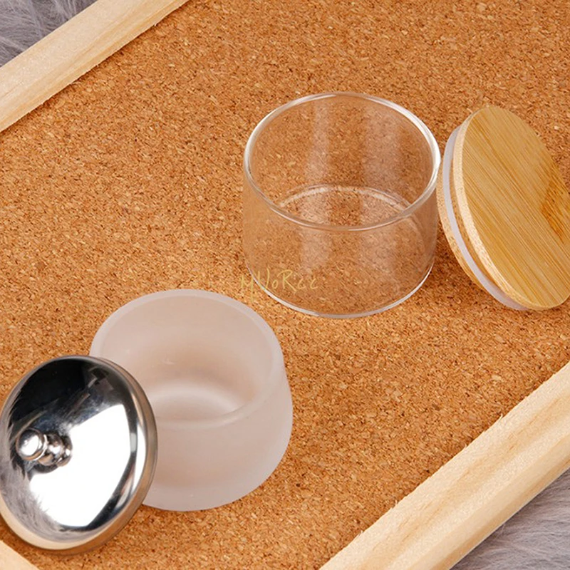 Holz Glas Dappen Dish Schüssel Tasse Flüssigkeit Container Halter Flasche DIY Nail Art Werkzeug