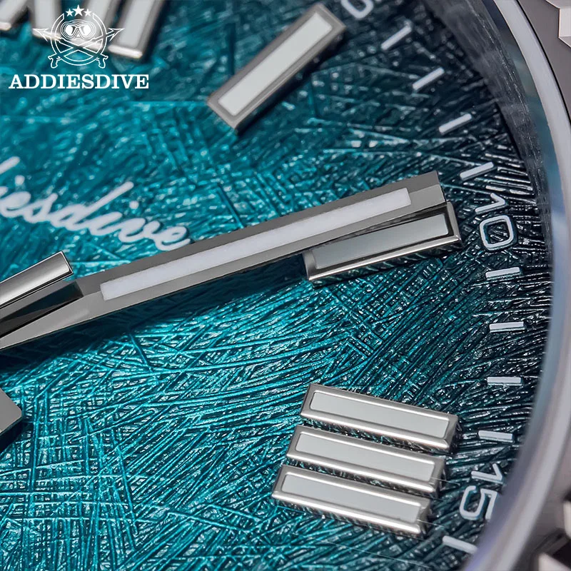 

ADDIESDIVE VH31 Quartz Watch Ultra Thin Sapphire Glass 75 Tooth Bezel Roman Markers BGW9 Super Lume 316L Stainless Steel Strap