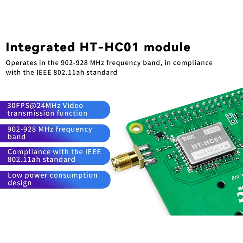 -A14E H ELTEC 자동화 Wifi Halow 모듈 Pi-Camlow For Raspberry Pi HAT 5MP 카메라 32.5Mbps 고속 데이터 전송 메쉬 Netw