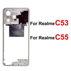 Bilashmart Realme C53 C55 Middle Housing Frame Middle Frame Holder Housing Cover Parts