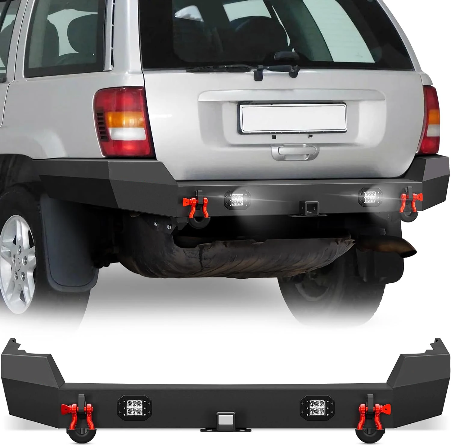 Factory Price OEM Rear Bumper Fit 1999-2004 Jeep 2nd Gen Grand Cherokee WJ Off-road Bumper