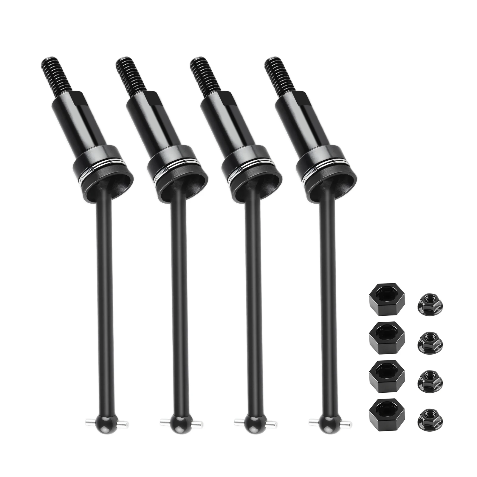 

Aluminum Front and Rear CVD Drive Shaft Set for ARRMA 1/18 Granite Grom 1/14 Typhon Grom MEGA 380 RC Truck Upgrade Replace