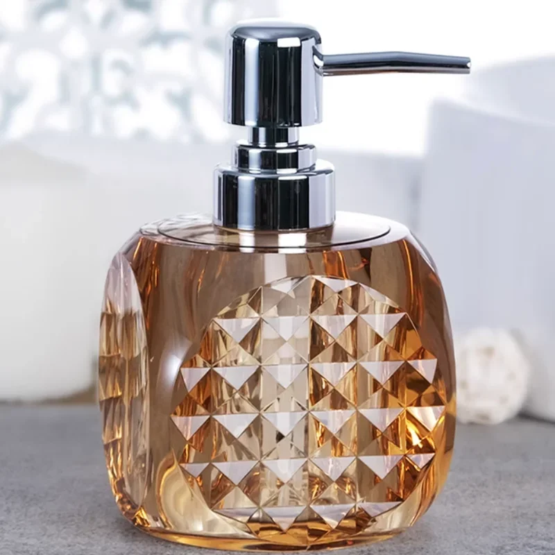 220ml Transparent Acrylic Soap Dispenser, Shampoo Bottle, Soap Box, Bathroom Decoration Accessory, Portable Shampoo Dispenser