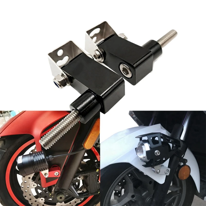 4X Motorcycle Lower Fork Spotlight Holder Lights Lamp Mounting Bracket For BMW G310GS G310R F650GS F700GS F800GS F800R