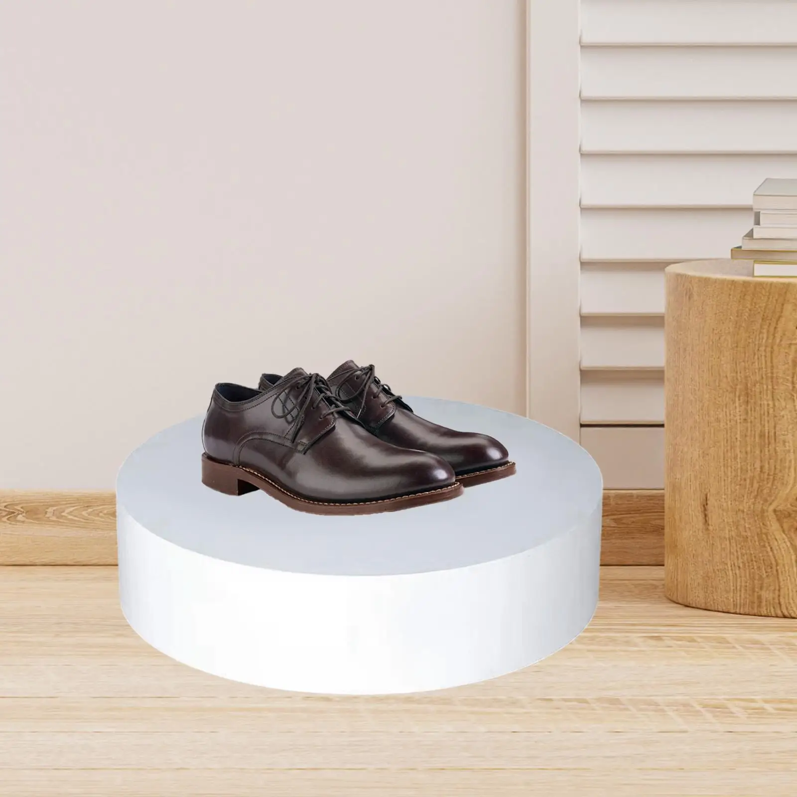 Round Display Pedestal Stand Riser Durable Table Nonslip Display Shelf for Bridal Shop Model Clothing Store Decor Platform Base