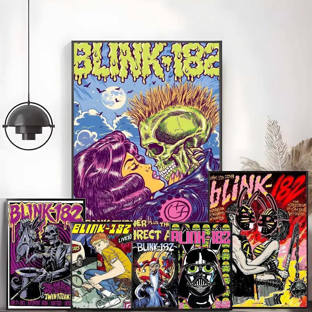 Band B-BLINK-182 Poster No drilling required leaves no marks Self-adhesive stickers can be applied to any surface
