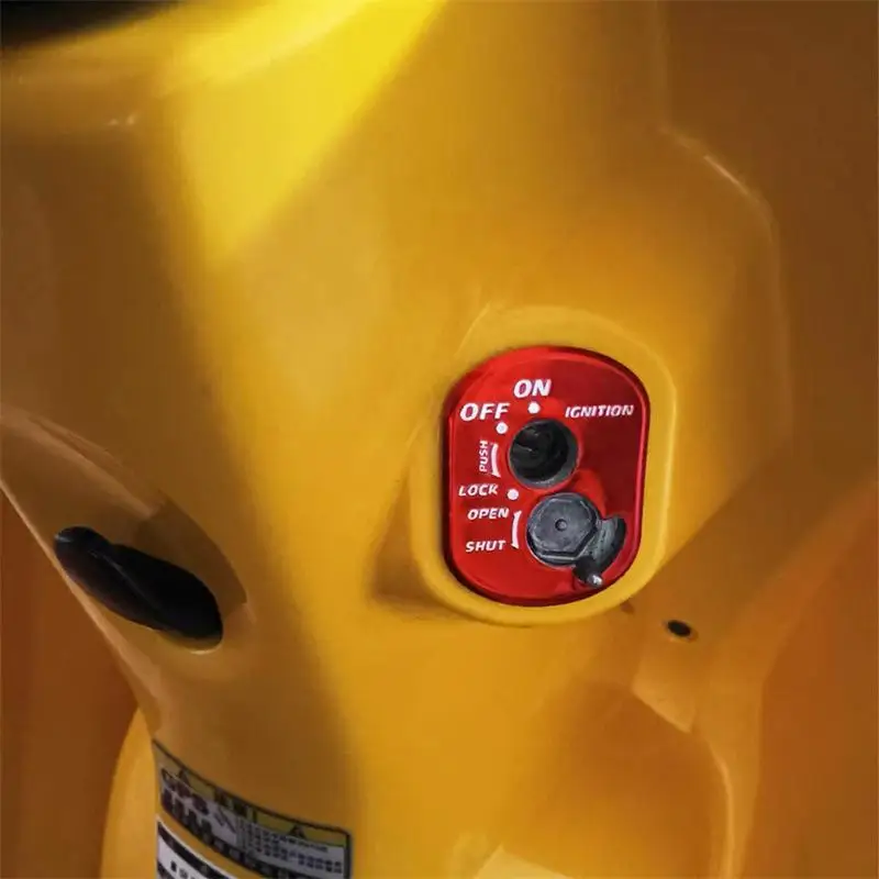 Motorcycle Ignition Switch Lock Cover Protector Durable Metal Decor Sticker Fit for Sport Bike Scooter DIY Modification