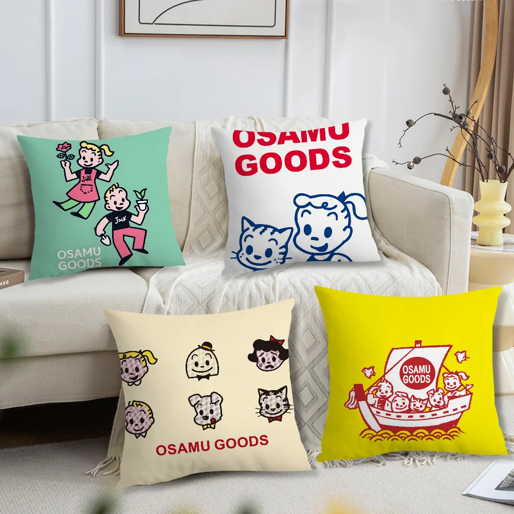 Cartoon Art O-Osamus Goods Pillow Case Square Cushion Room Bedroom Headboard Sofa Living Backrest Car Accessories Nap Time