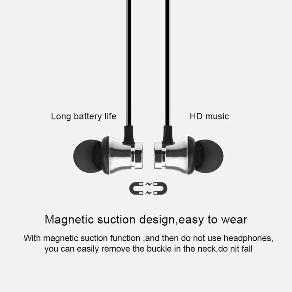 XT11 sports magnetic Bluetooth earphone in ear wireless neckband headphones stereo music headset with mic for samrtphones