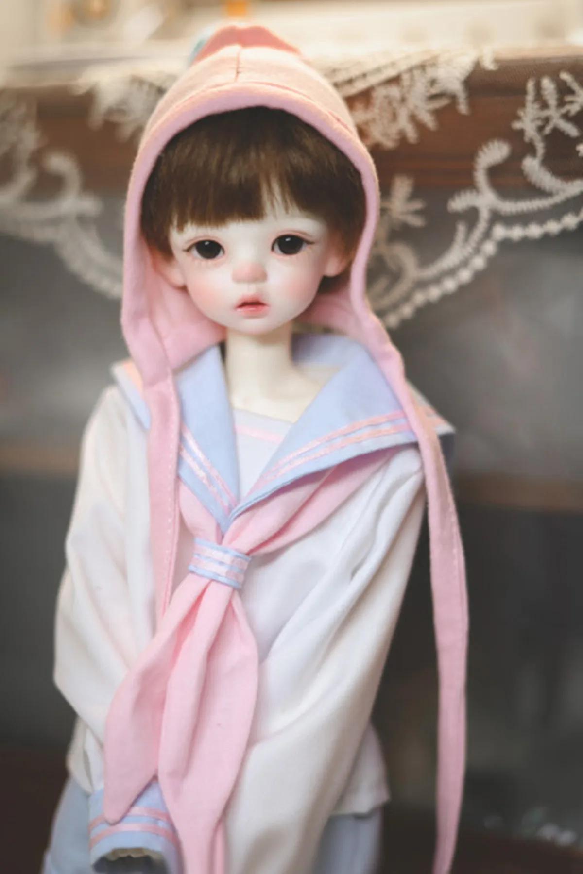 New bjd doll sd koi 1/5  toy points cute boy resin naked 35CM senior spot makeup birthday gift