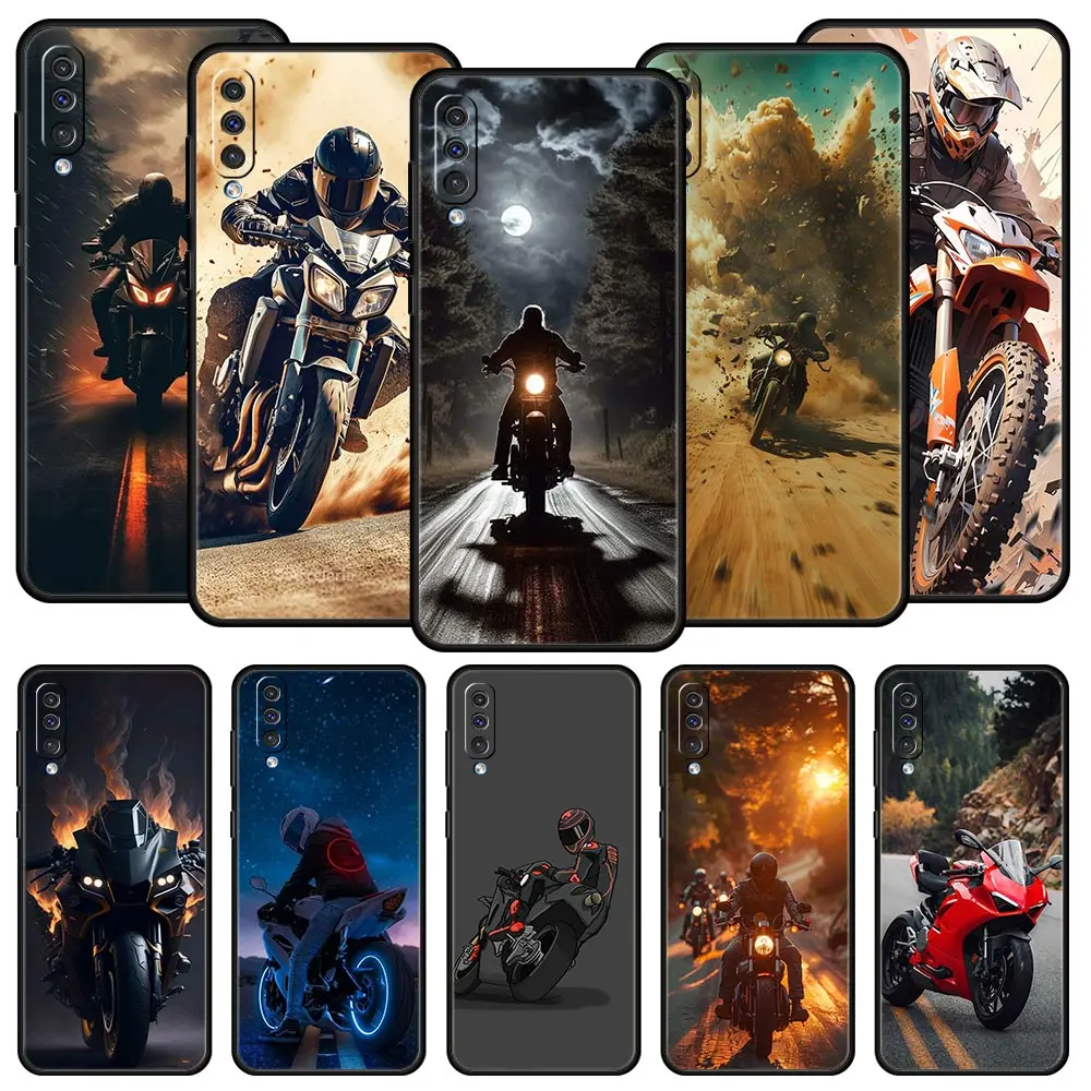

Moto Cross Motorcycle Sports Phone Case For Samsung A54 A52 A24 A14 A50 A70 A40 A20S A20E A06 A12 A22 A34 A42 5G A04s A16 Cover