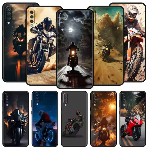 Moto Cross Motorcycle Sports Phone Case For Samsung A54 A52 A24 A14 A50 A70 A40 A20S A20E A06 A12 A22 A34 A42 5G A04s A16 Cover