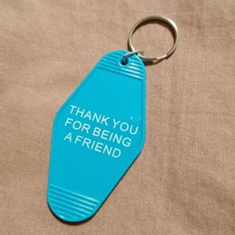 SHADY PINES RETIREMENT HOME MIAMI BEACH HOTEL KeyChain Keyring Tag Key Chains TV Show The Office Fans Funny Accessory Put logo