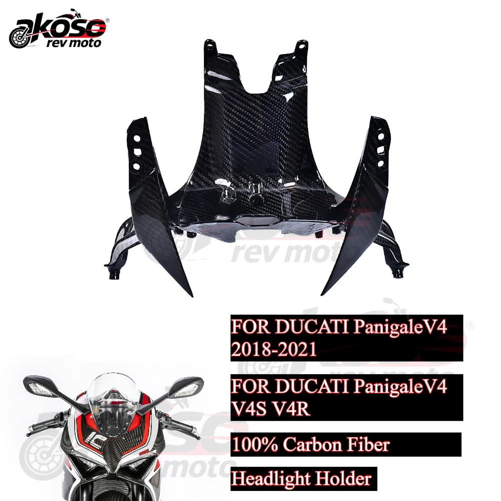

Headlight Holder Cowling Spotlights Brackets Real Carbon Fiber Motorcycle Accessories For DUCATI PanigaleV4 V4S V4R 2018-2021