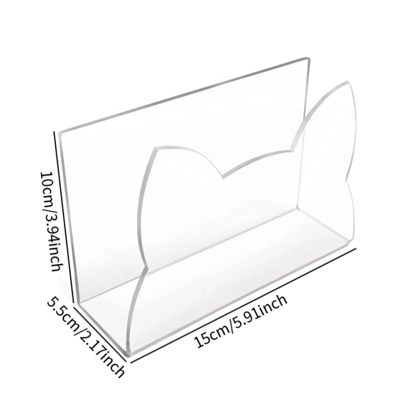 Acrylic Mail Holder Clear Easy Access Multipurpose Practical Letter Stand Desk Organizer for Desktop Countertop File Document