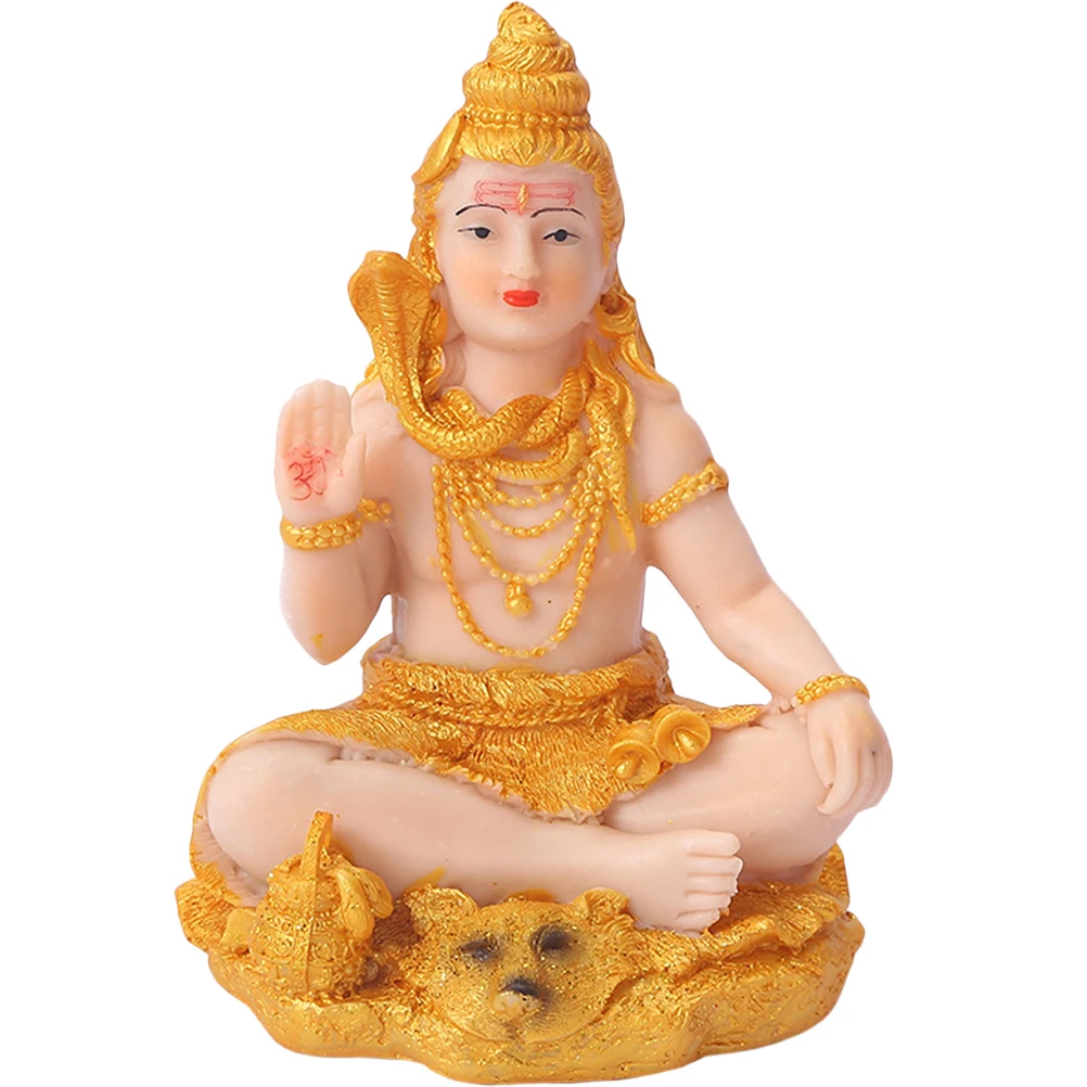 Hindu Buddha Decor Decoration For Home Shiva Statue Resin Craft Figurine Shaped Meditation Statues Figurines Sculpture Ornaments