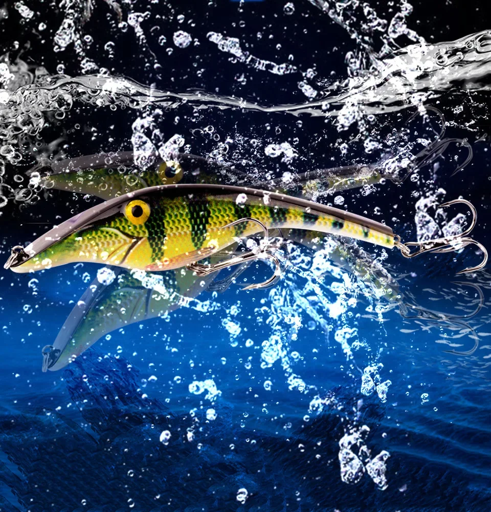 43g Submerged Plastic Imitation Dogfish Lure Minnow Saltwater Lipless Crank Wobbler Fishing Lure Jerkbait for Pike Musky Fishing