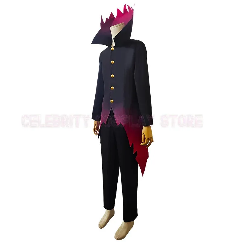 

asdh8@New Anime Dandadan Cosplay Ken Takakura Ken Okarun Costume High Necked Trench Coat Red Black Outfit Turbo Granny ModeCOSda