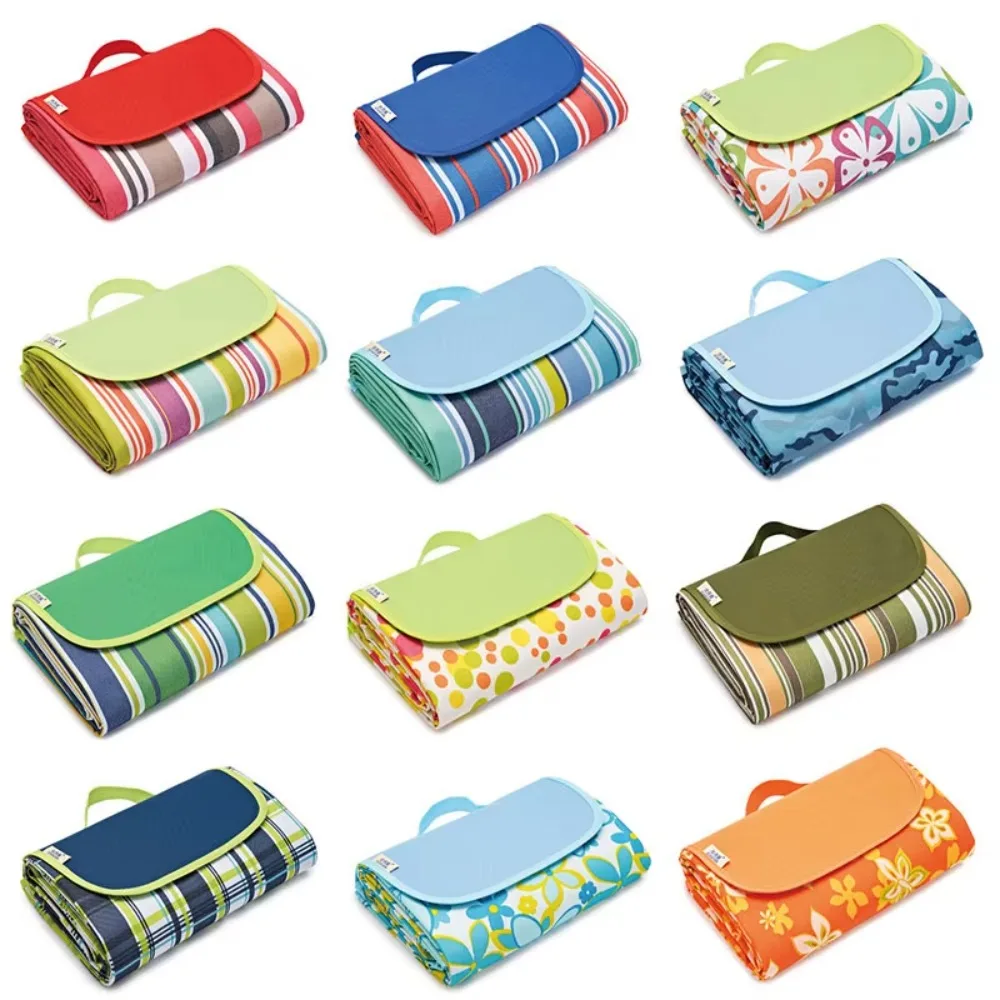 Oxford Cloth Outdoor Picnic Mat Foldable Backpack Design Moisture Proof Lawn Beach Tent Camping Ground Mat Portable Travel