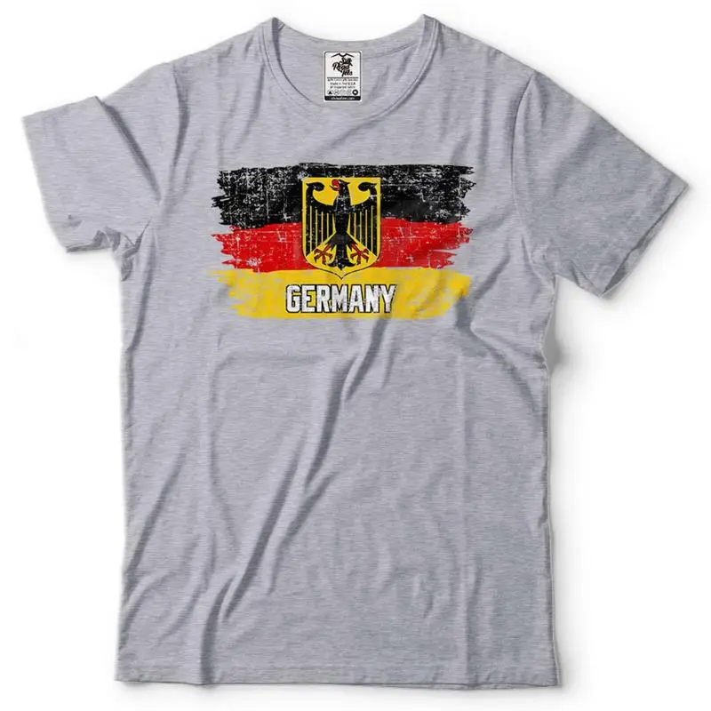 Mens Germany Sirt Flag T Shirt Patriotic National