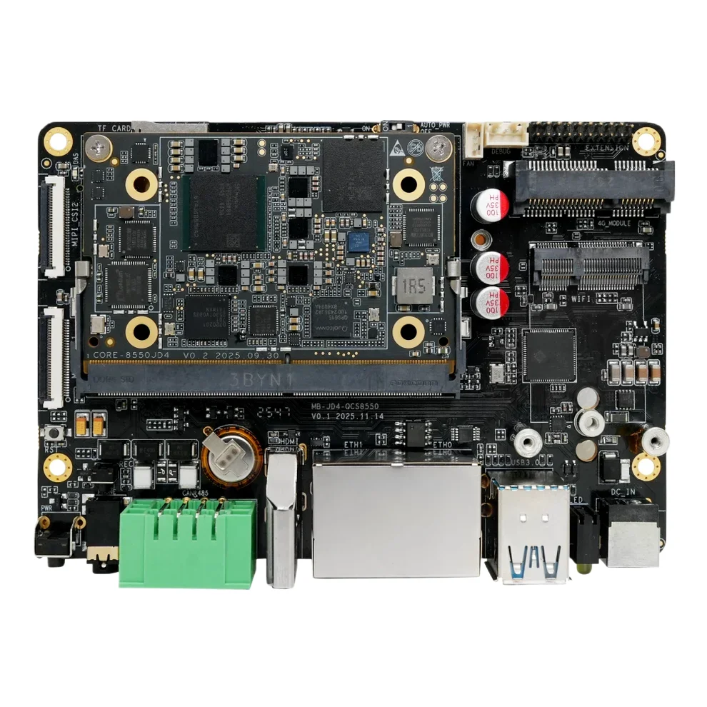 for GGDX AIO-8550JD4 AI motherboard for commercial use 48TB storage 8K encoding decoding low power consumption QCS8550 chip