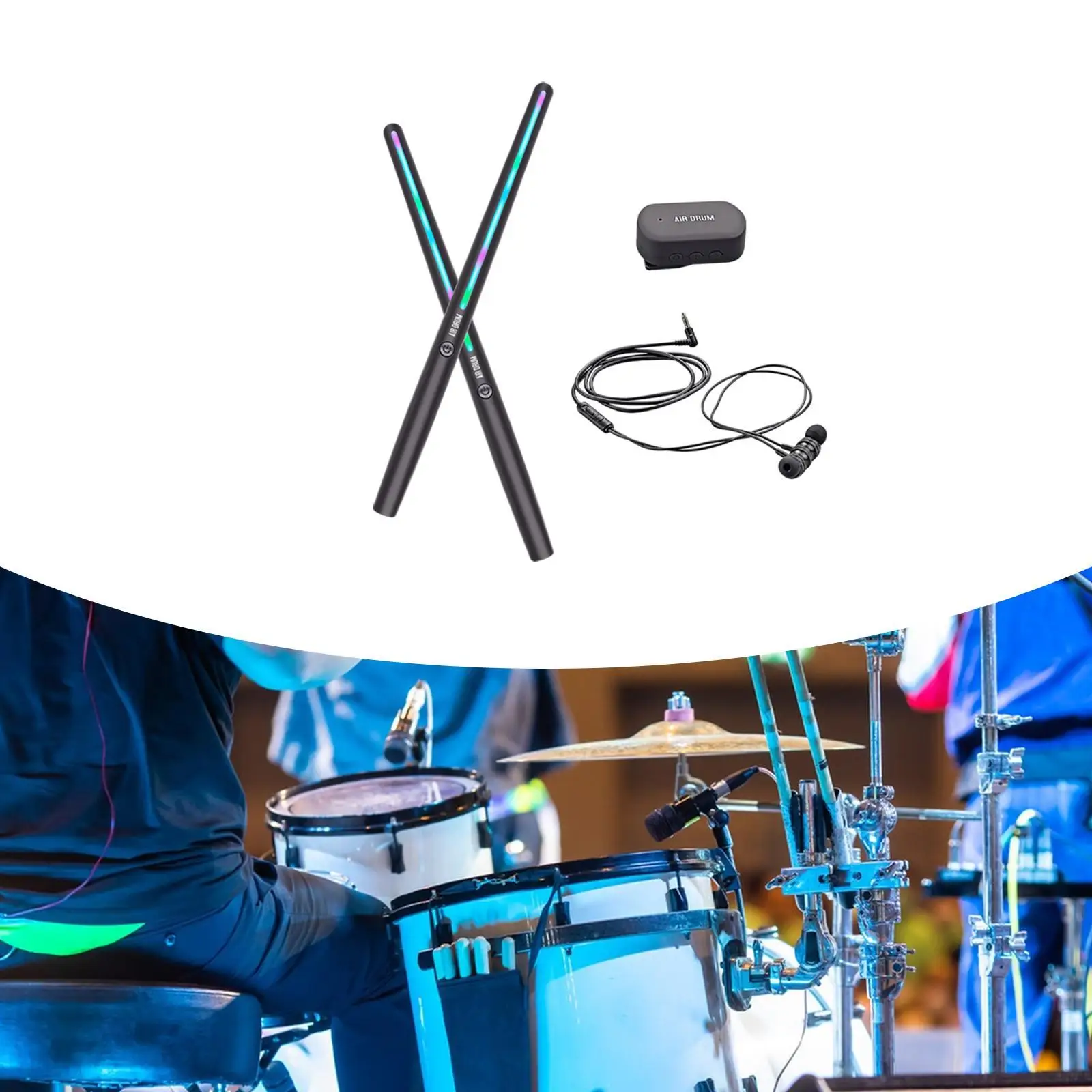 

Pocket Size Drum Set Electronic Drum Set for Studio Performace Professionals with pedals