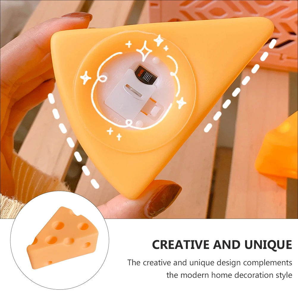 2 pezzi bella lampada da notte al formaggio arancione mini luce notturna per la casa lampada da tavolo camera da letto luce calda adatta agli occhi decorativa per interni