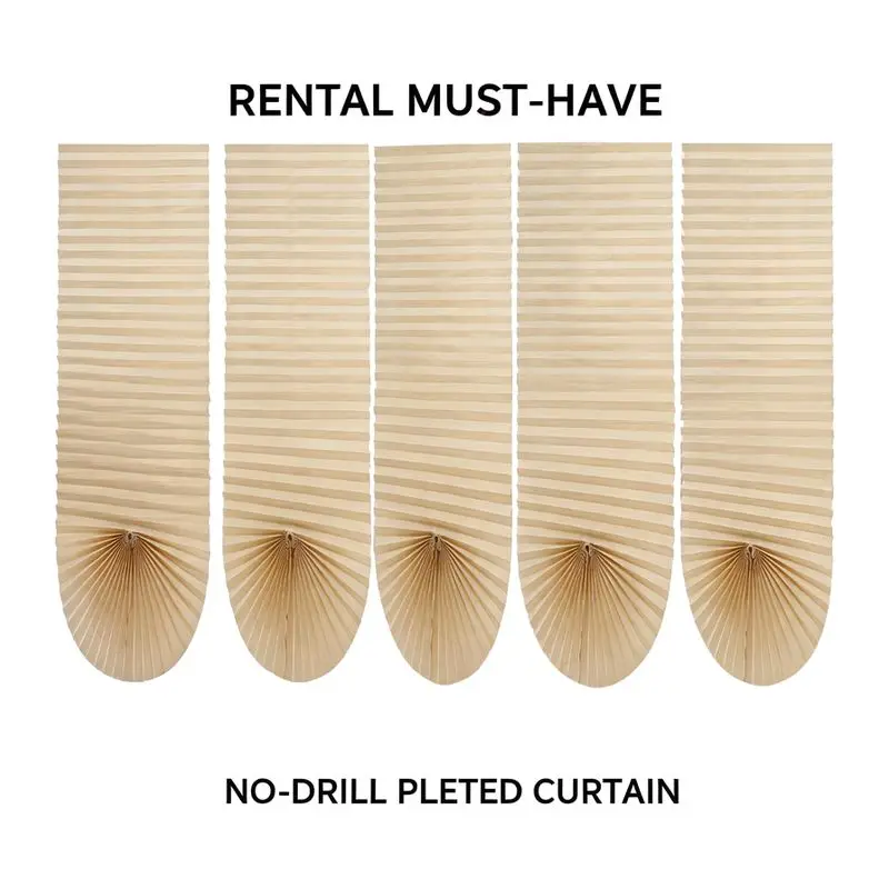 Cross-Border Non-Woven Pleated Curtains – Semi-Blackout Folding Curtains