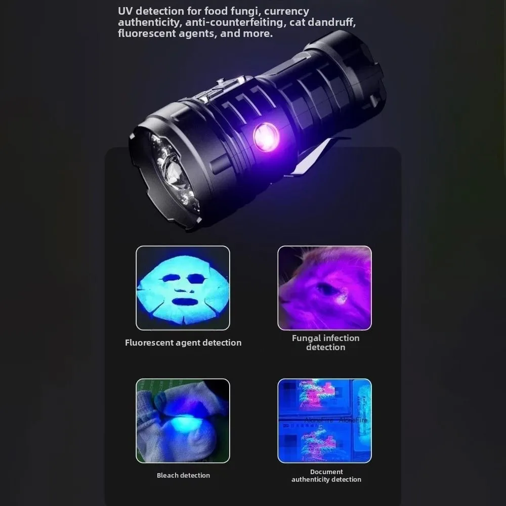 الشعلة مصباح يدوي محمول مقاوم للماء 17 طرق مصباح LED فائق السطوع جيب مشاعل USB قابلة للشحن ضوء العمل فانوس التخييم