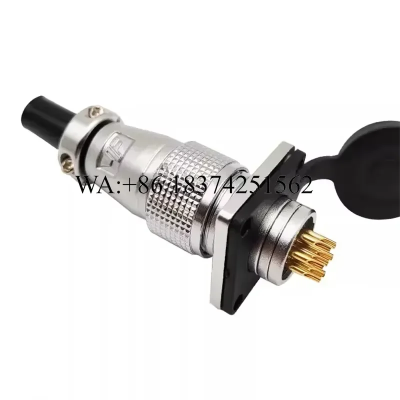 Wmwmnu for PLS24 WS24 6 10 12 19 Pin Metal Circular Aviation Socket Plug Wire Female Male Connector M24 Threaded Coupling