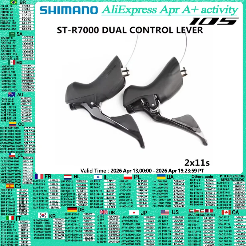 

Shimano 105 R7000 Shifter 2x11 Speed Road Bike 22s Shift Dual Control Lever Update From 5800 For Road Racing Bicycle Cycling