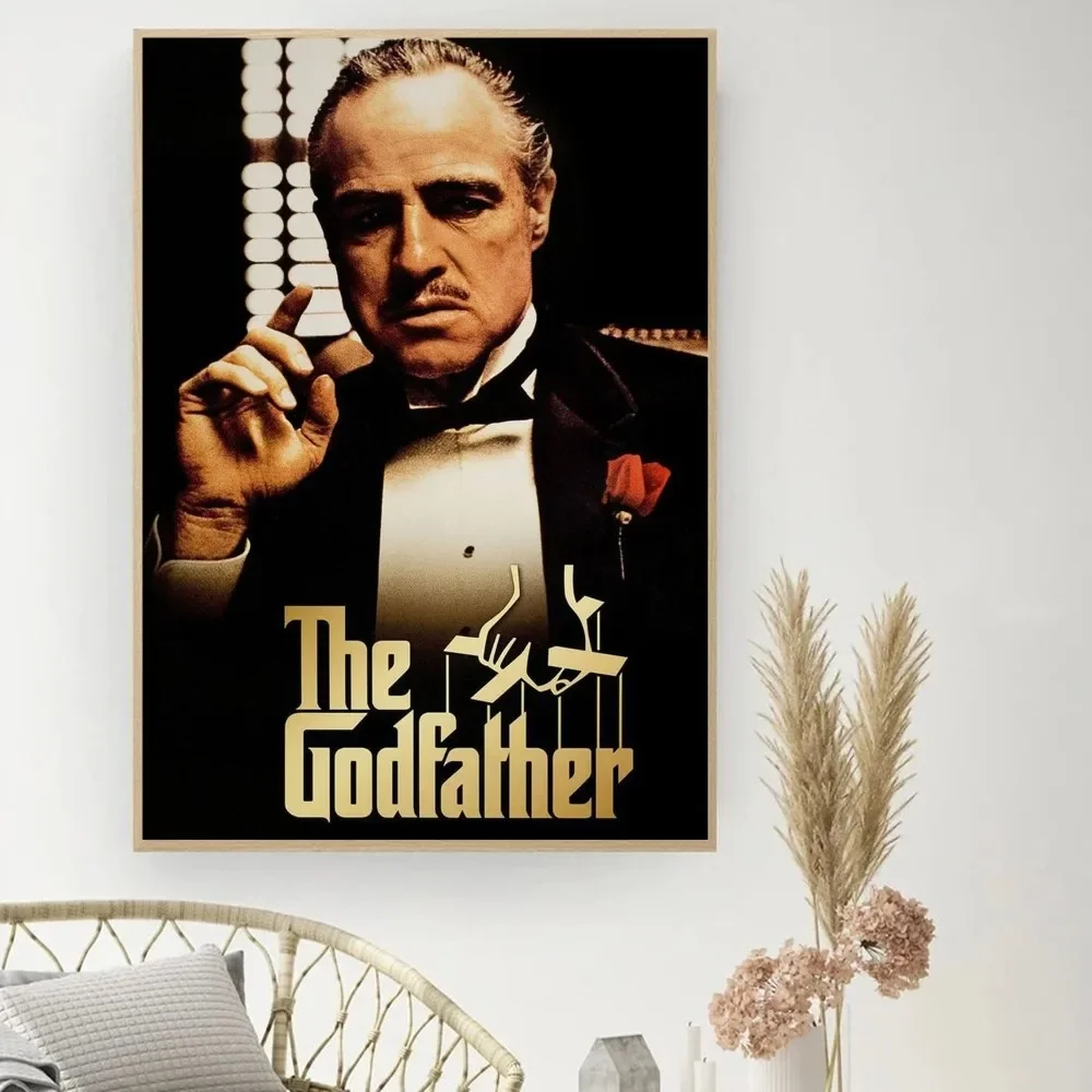 The Godfather Hot Classic Movie Poster DIY Vintage Movie Poster Wall Art Painting Study Stickers Big Szie Wall Painting