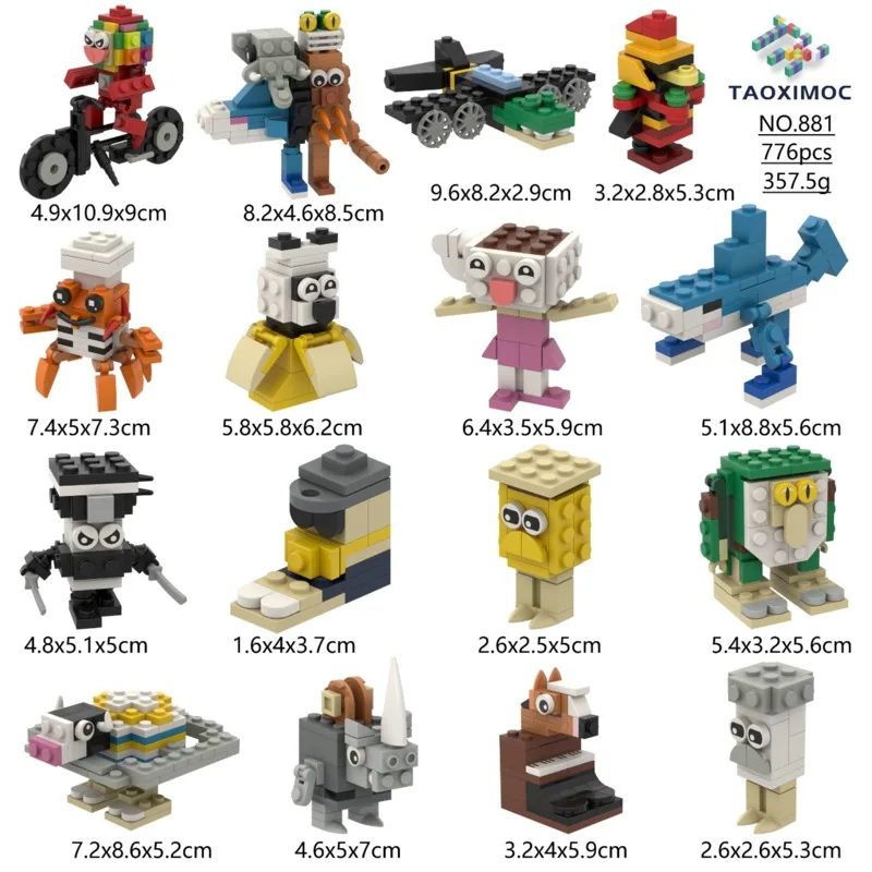 Nieuwe Stelen Een Brainrot Bouwsteen Model 8/9/12/16/24 stks/set No.9 Huis Bouwsteen Kit Voor Kind Verjaardag Nieuwe Jaar Geschenken