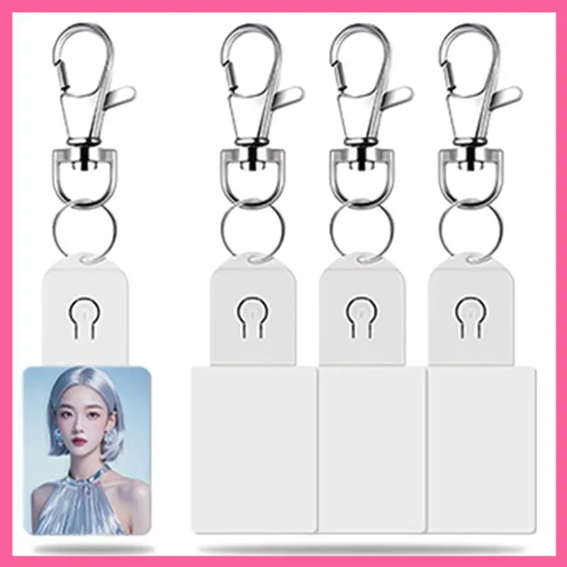 ABNM 4 pièces LED Sublimation porte-clés vierge acrylique éclairé transfert bricolage artisanat automne Thanksgiving noël porte-clés cadeau carré