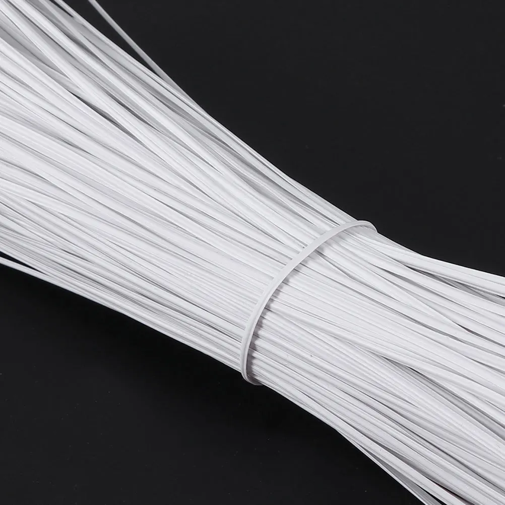 

1000Pcs Data Line Cable Ties 0.45mm Plastic Coated Iron Wire Thick Flexible Wire Tie Wraps for Home Office Gardening Cord