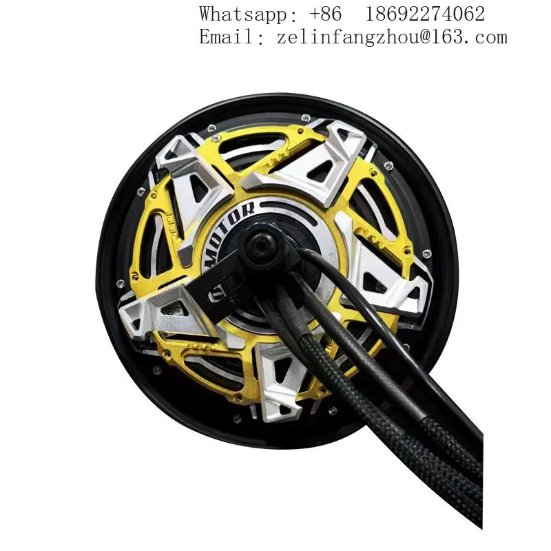 

QSMOTOR 10" V6 72V 6000WP 60H Improved Brushless DC Series Wound Motor IE4 IP55 Waterproof Disc Brake E-Motorcycle Spare Parts