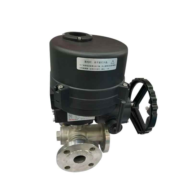 

Stainless Steel Three-Way Ball Valve With On-off Type Electric Actuator