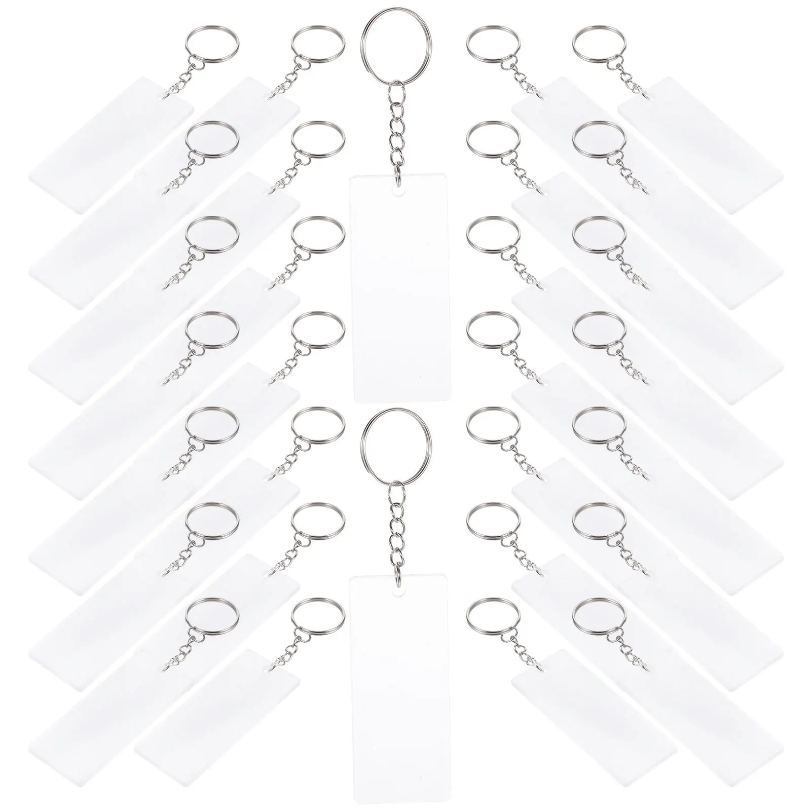 

1 set Acrylic Keychain Blanks Transparent Diy Keychain Material Craft Projects Custom Pendant Decorations Wedding Place Cards