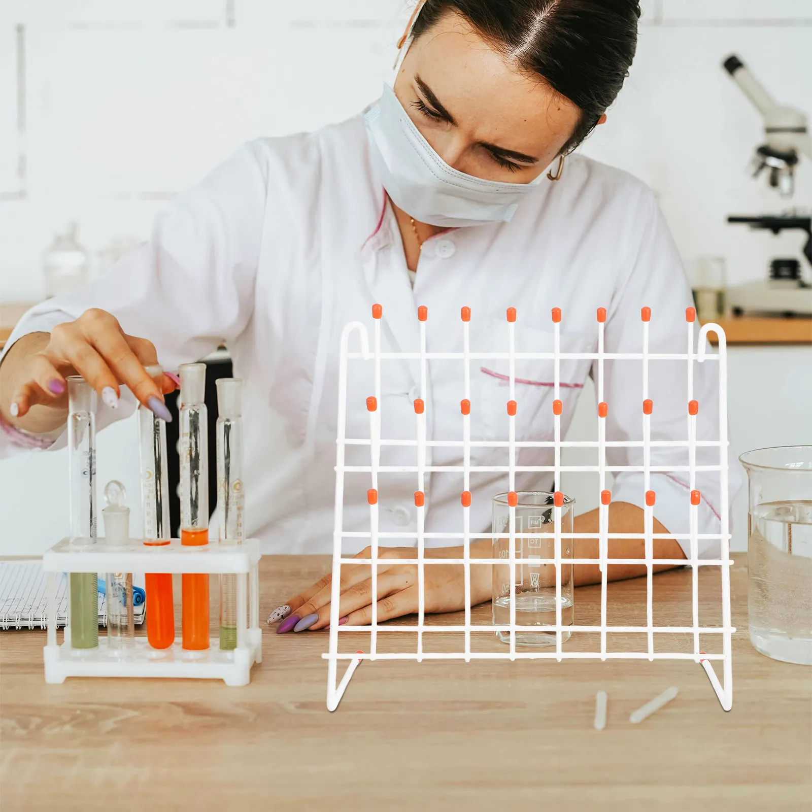 

1Pcs Dripping Water Rack Laboratory Beaker Drying Holder Lightweight Sturdy Test Tube Stand for Laboratory Bench Work Test Tube