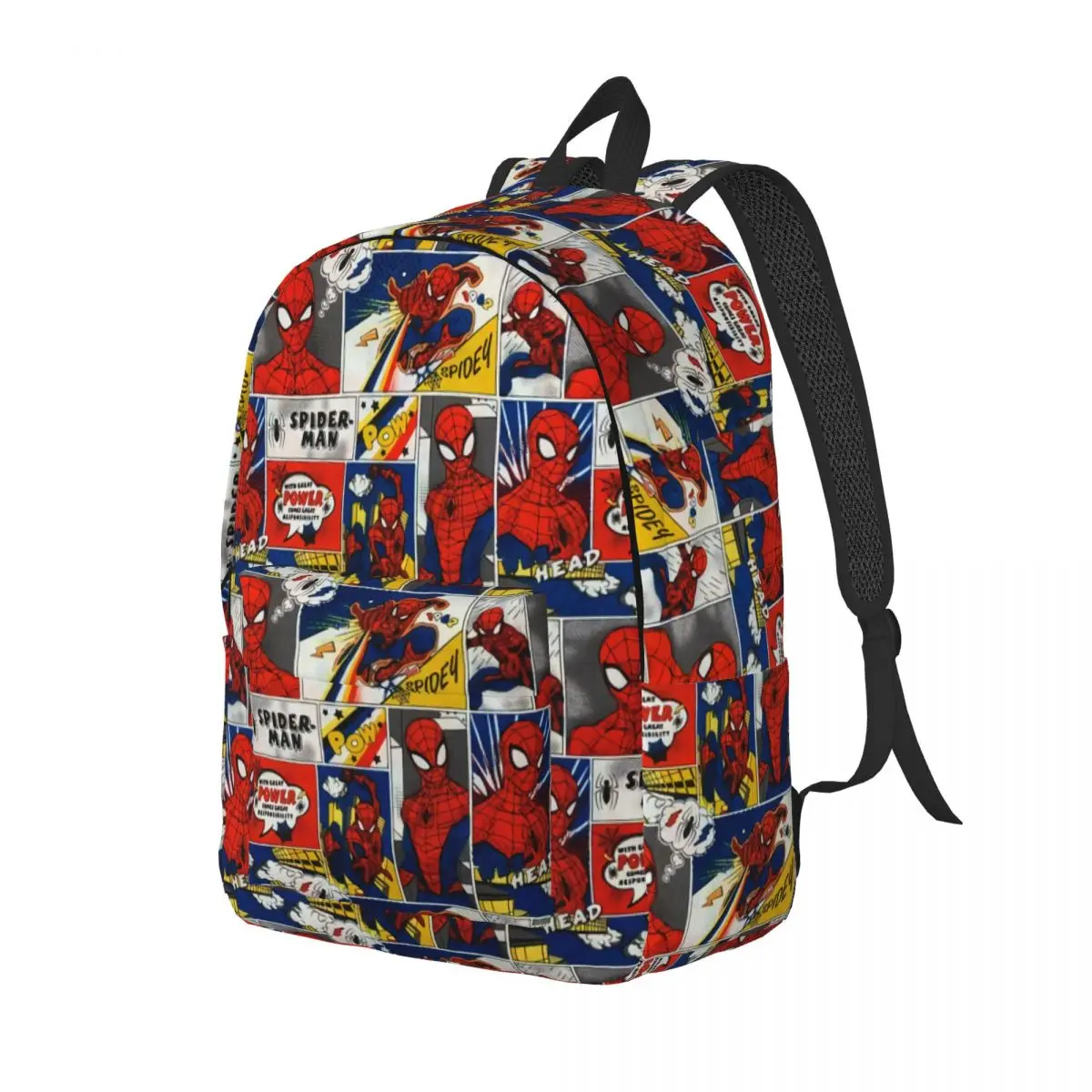 Custom Superhero Canvas Backpack for Men Women School College Student Bookbag Fits 15 Inch Laptop Spider Man Collage Bags