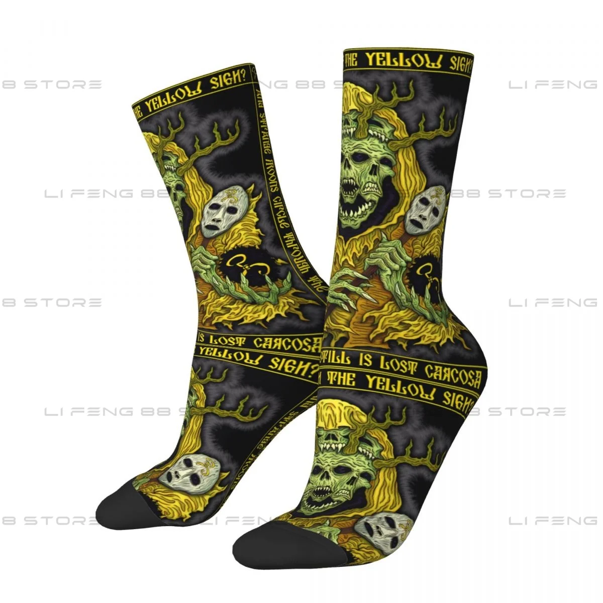 Yellow King Icon Cthulhu Lovecraft Unisex Wintersokken Winddichte Happy Socks Street Style Crazy Sock