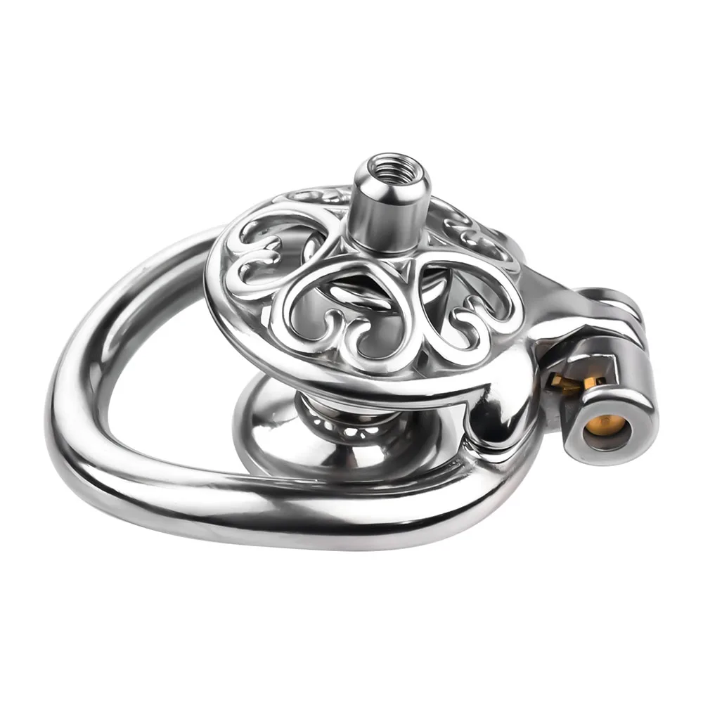 FRKO Flat Penis Lock Cage Inverted Chastity Cage Stainless Steel Detachable Urine BDSM 성인용품 Sex Toys For Sissy Men Slave Games - view 3