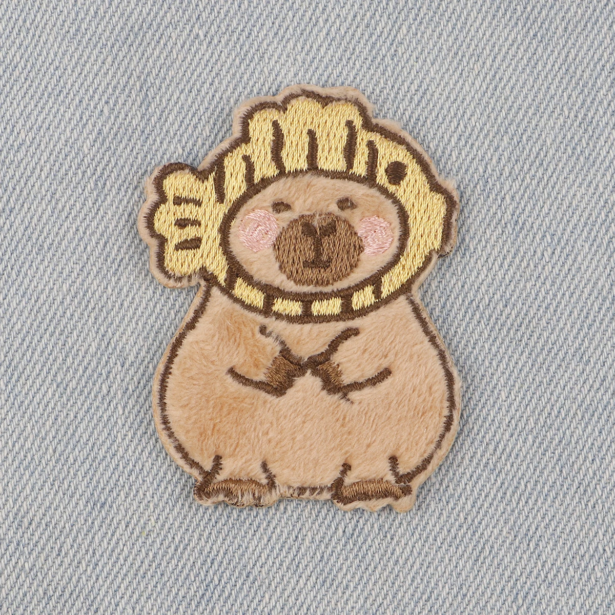 Cartoon Capybara Embroidery Patch Iron On Patches on Clothing Backpack Cute Patches for Jackets DIY Sew Patch Stickers 5pc/set