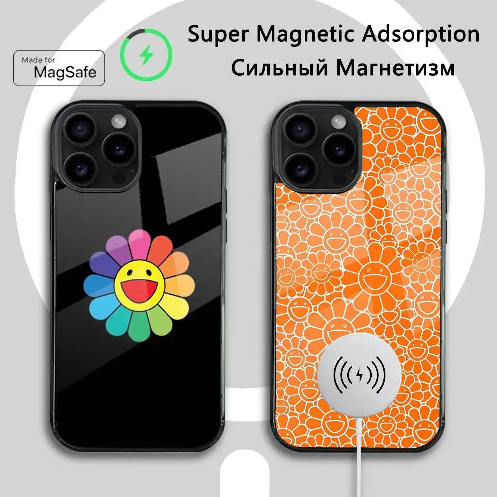 

F-Flowers Phone Case For iPhone 16 15 14 13 12 11 Plus,Pro,Max Mini Magsafe Magnetic Wireless Charging